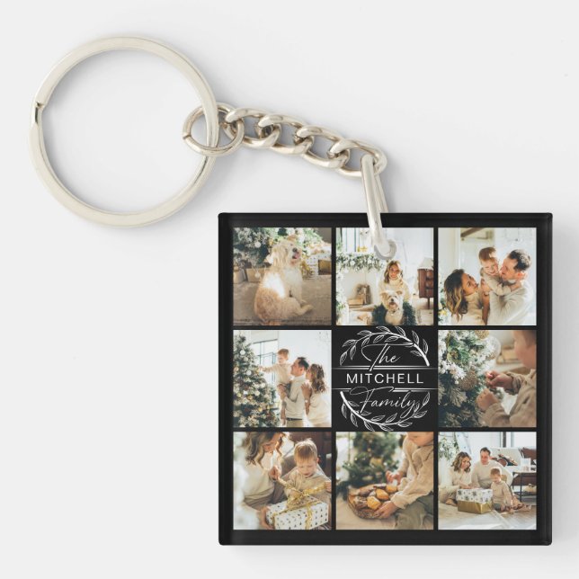 Fotokollage för monogrammed familj | Monogram Gift (Framsidan)