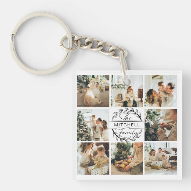 Fotokollage för monogrammed familj | Monogram Gift (Framsidan)