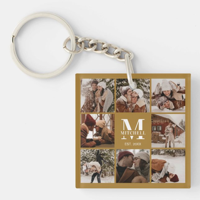 Fotokollage för monogrammed familj | Monogram Gift (Framsidan)
