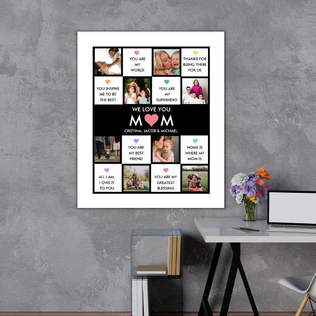 Fotokollage för mors dag Anpassningsbar med citatt Poster (Skapare uppladdad)