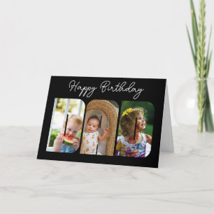 Fotokollage för pappa Birthday Card Kort