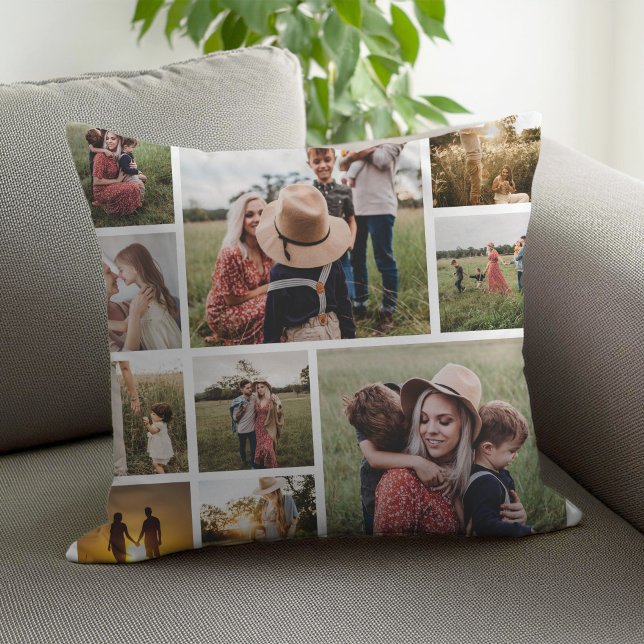 Fotokollage för personlig-familjen kudde (Skapare uppladdad)