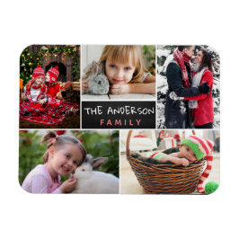 Fotokollage för personlig-familjen magnet