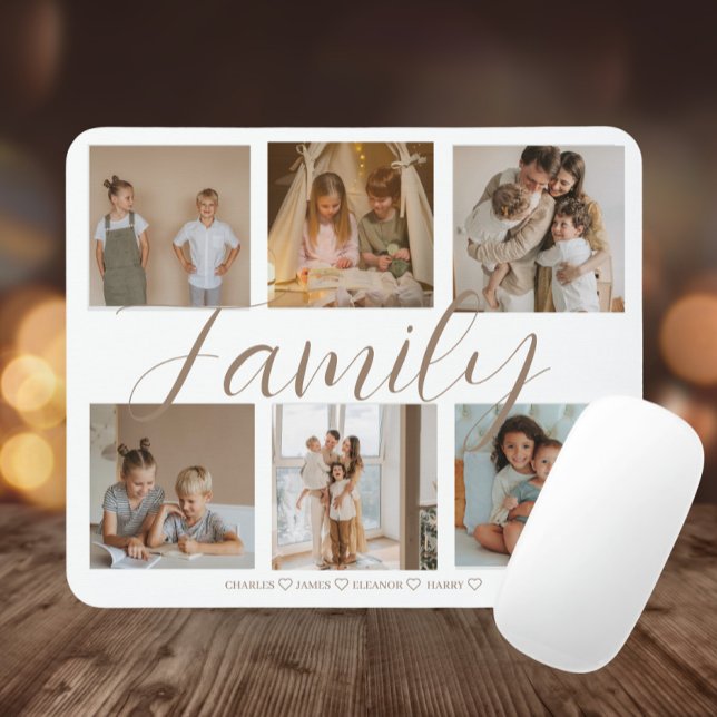 Fotokollage för personlig-familjen musmatta (Skapare uppladdad)