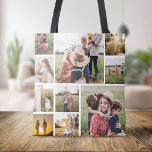 Fotokollage för personlig-familjen tygkasse<br><div class="desc">Personlig Family Photo Collage Tote Bag</div>