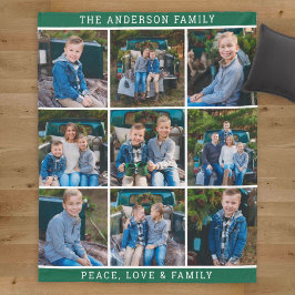 Fotokollage för Personlig för mysigt Gräs Grönt- Fleecefilt