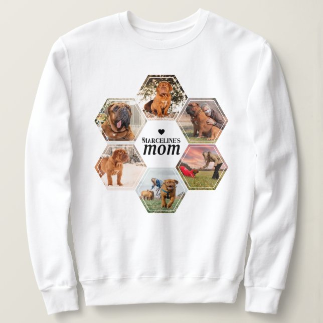 Fotokollage för Personligen hund med Namn T Shirt (Design framsida)