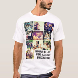 Fotokollage för personligens familj t shirt