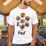 Fotokollage för Pet-foto i hund vid Personligen Hu T Shirt<br><div class="desc">Hund Pappa ... Överraska din favorit Hund Pappa i Fars dag, jul eller på hans födelsedag med den här toppen, gullet med anpassningsbar. Anpassa den här pappa-skjortan i hund med hund favoritfoton och namn. Denna skjorta i hund är ett måste för hundälskare och hund! Underbar gåva från hund. COPYRIGHT ©...</div>
