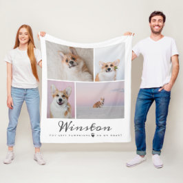 Fotokollage för Pet Memorial Personlig Fleecefilt