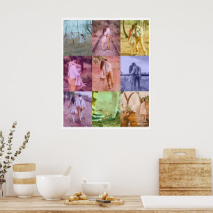 Fotokollage för popup-bilder Poster Retro-fotobloc