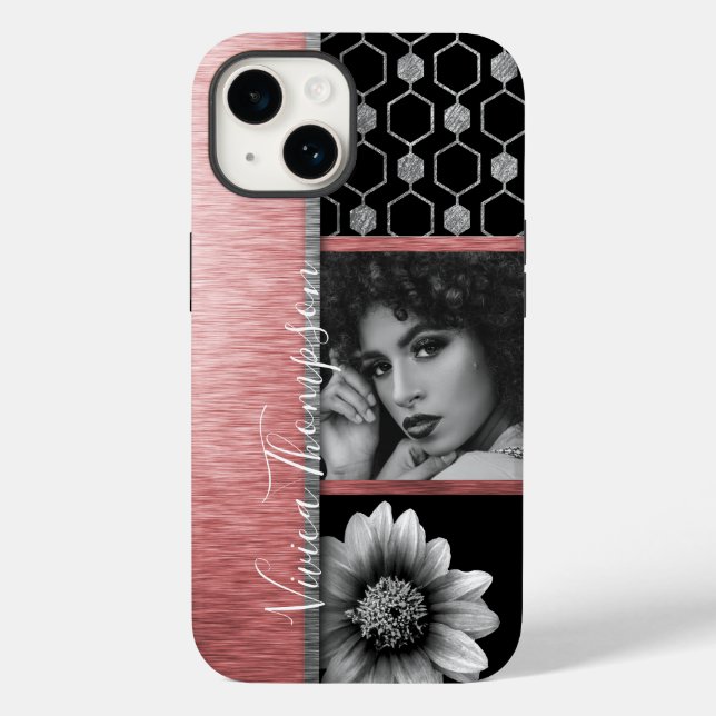 Fotokollage för Silver & Ro Guld - Anpassa den (Baksida)