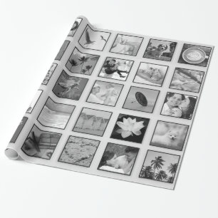 Fotokollage för svartvit filtrerad Anpassningsbar Presentpapper