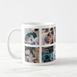 Fotokollage för uppspelningsfamiljen Lycklig Kaffemugg