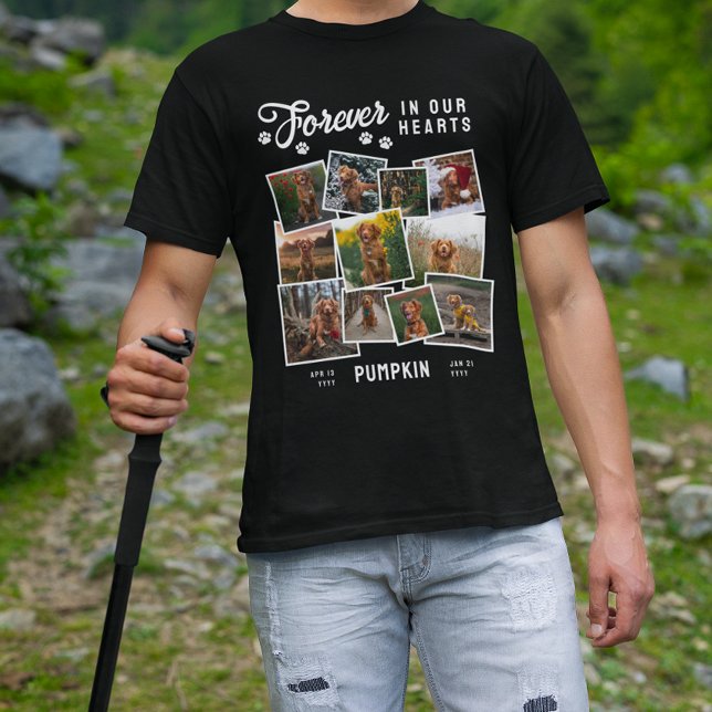 Fotokollage för vår Hearts Hund Memorial T Shirt (Skapare uppladdad)