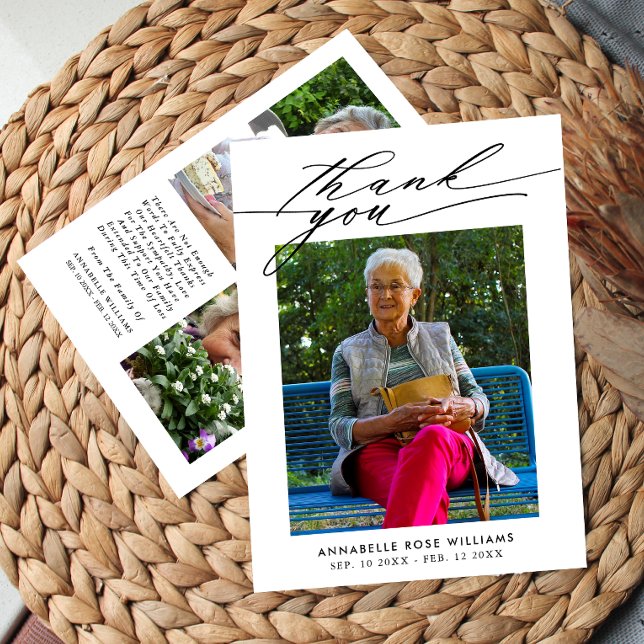 Fotokollage Funeral Tack-kort Tack Kort (Skapare uppladdad)