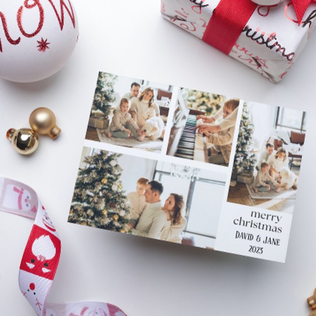 Fotokollage God jul Helgdag-kort Julkort (Skapare uppladdad)