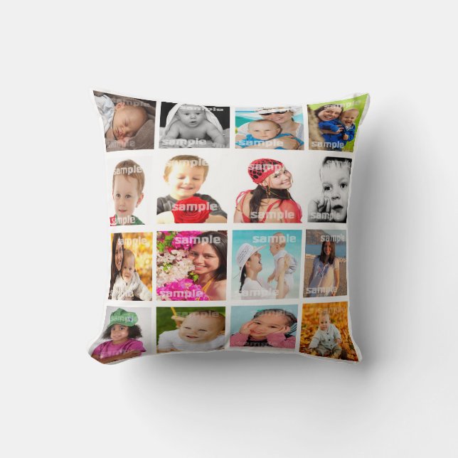 Fotokollage gör din egen DIY Pillow V2 Kudde (Framsida)