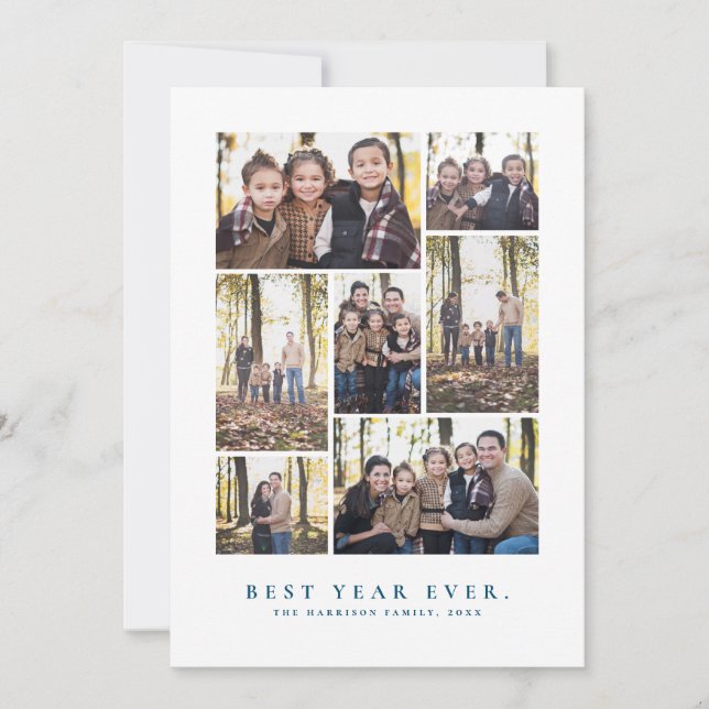 Fotokollage gott nytt år julkort (Framsida)
