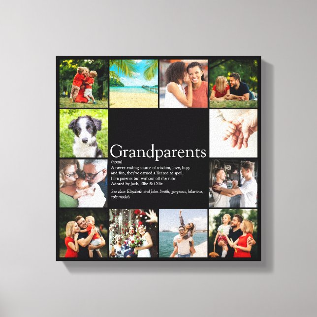 Fotokollage Grandparent Roligt Modern offert Canvastryck (Framsida)