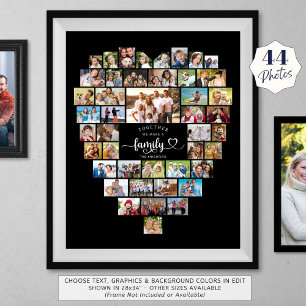 Fotokollage Heart tillsammans Vi skapar en familj Fototryck