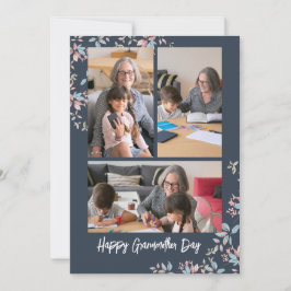 Fotokollage-Helgdag-kort för mormor-dagar Julkort