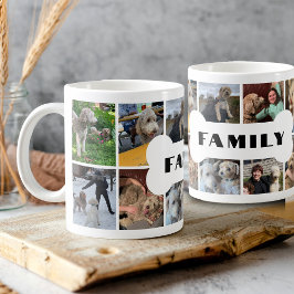 Fotokollage Hund-familj Kaffemugg