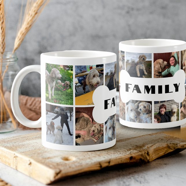 Fotokollage Hund-familj Kaffemugg (Skapare uppladdad)
