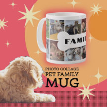 Fotokollage Hund-familj