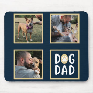 Fotokollage Hund Pappa-musknapp Musmatta