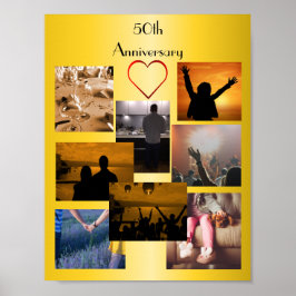 Fotokollage i 50-årsdag poster
