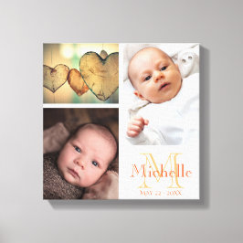 Fotokollage i baby canvastryck