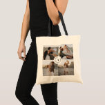 Fotokollage i den moderna eleganten för krans i Mo Tygkasse<br><div class="desc">Modern personlig för fotolasamarbete i familjen med hemmagåva i Monogram-andedräkten i modern elegant. En del av en modern enkel klasssamling.</div>