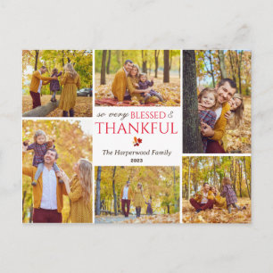 Fotokollage i familjen Modern Fall thanksgiving Helg Vykort