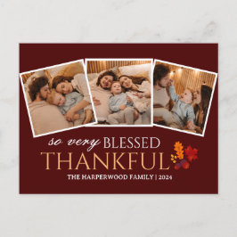 Fotokollage i familjen Modern thanksgiving Helg Vykort