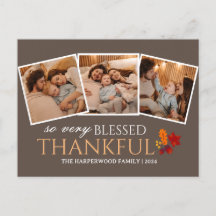 Fotokollage i familjen Modern thanksgiving