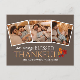 Fotokollage i familjen Modern thanksgiving Helg Vykort