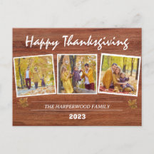 Fotokollage i familjen Rustic Modern thanksgiving