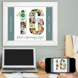 Fotokollage i figur 16 för 16:e födelsedagen poster