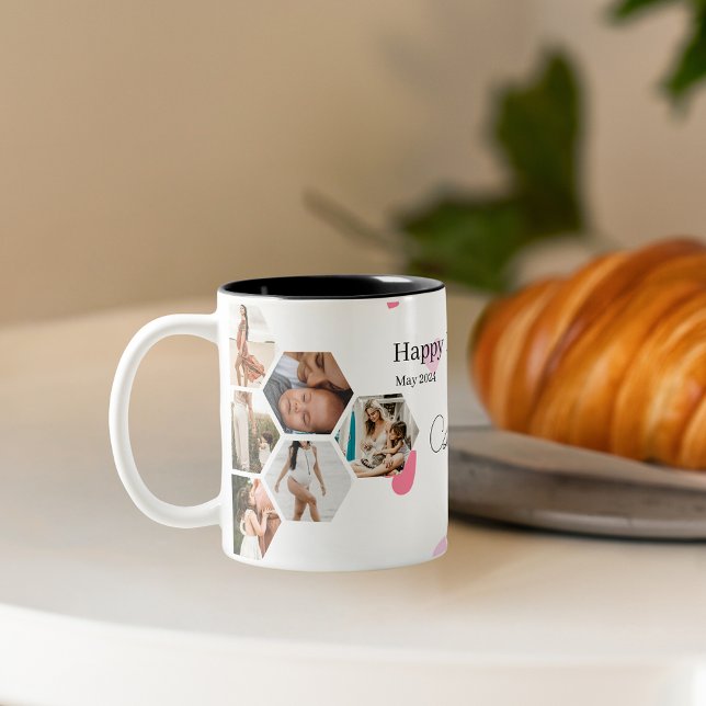 Fotokollage i mors dag med Anpassningsbar text Jumbo Mugg (Skapare uppladdad)