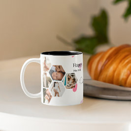 Fotokollage i mors dag med Anpassningsbar text Jumbo Mugg