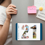 Fotokollage i nummer 21 - 21:a födelsedagen magnet<br><div class="desc">Skapa din egen unika 21:a födelsedag. Fotomallen är inställd på redo så att du kan skapa din egen unika fotokollage i form av nummer 21. Ni kan också lägga till namn från 21-årsåldern om ni så önskar. En billig och tänksam gåva till en milstolpe på födelsedagen. Bläddra i vår butik...</div>