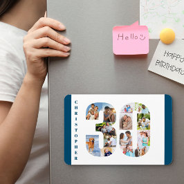 Fotokollage i nummer 30 - 30års födelsedag magnet