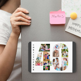 Fotokollage i nummer 40 - 40:e födelsedagen magnet