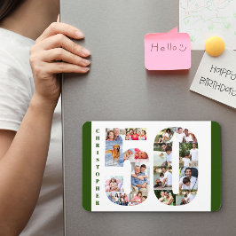 Fotokollage i nummer 50 - 50:e födelsedagen magnet