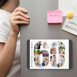 Fotokollage i nummer 60 - 60:e födelsedagen magnet