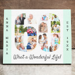 Fotokollage i vit Anpassningsbar nummer 60 Mint Canvastryck<br><div class="desc">Skapa din egen unika 60:e födelsedagsgåva. Den här smarta arbetsytan är ett underbart sätt att visning din fotokollage. Mallen är inställd så att du kan lägga till dina favoritfoton, som automatiskt visas i form av nummer 60. Du kan också lägga till ditt namn och födelseår (eller efternamn) i fetstil. Provformuleringen...</div>