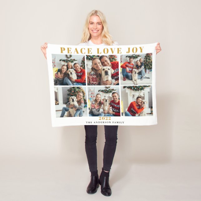 Fotokollage jul 2022 fleecefilt (På plats)