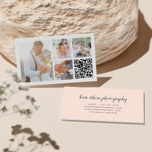 Fotokollage & Kalligraffotograf QR-kod Visitkort