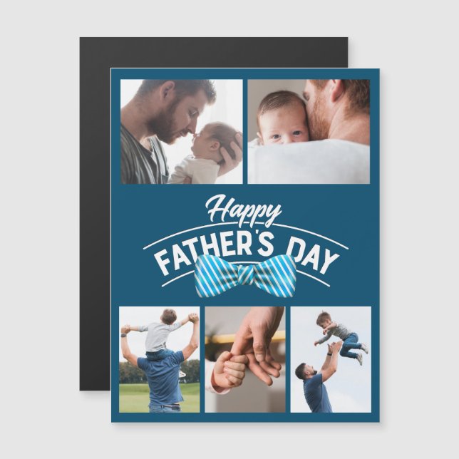 Fotokollage lycklig Fars dag 5 (Fram/baksida)